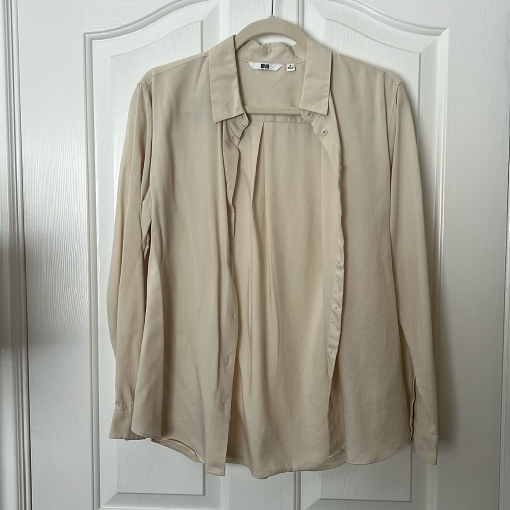 Cream Uniqlo Button Up